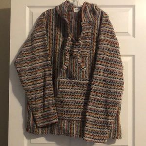 Rainbow color poncho